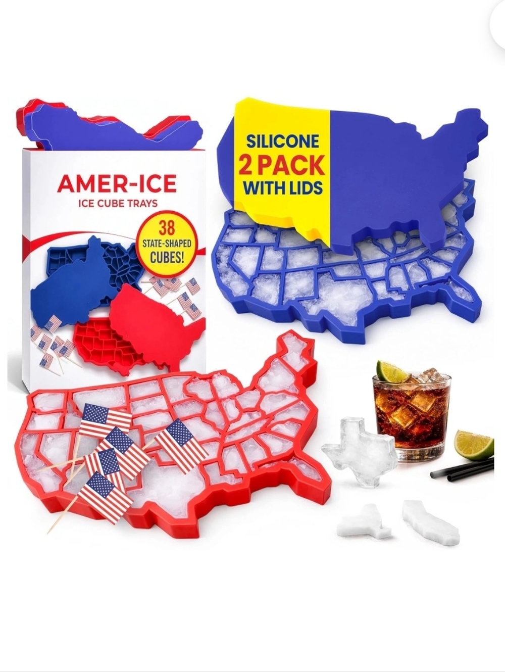 Ice Cube Trays USA Map